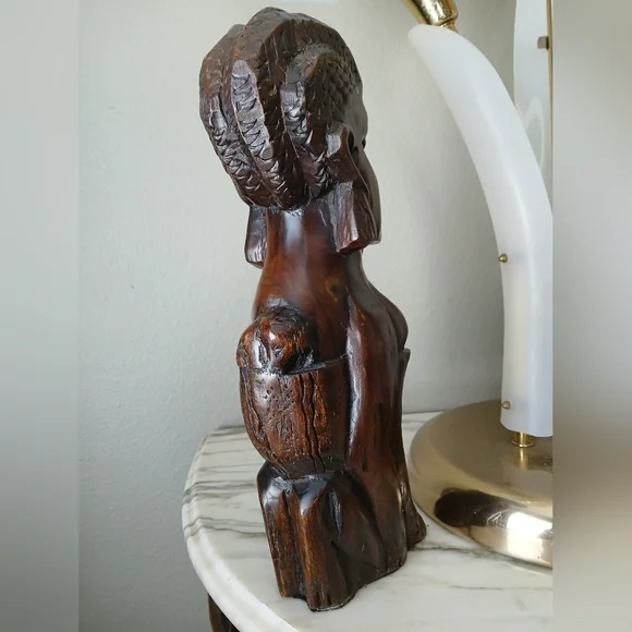 Handcrafted Brown Wooden Sculpture